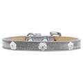 Mirage Pet Products Light Pink Rose Widget Dog CollarSilver Ice Cream Size 18 633-20 SV18